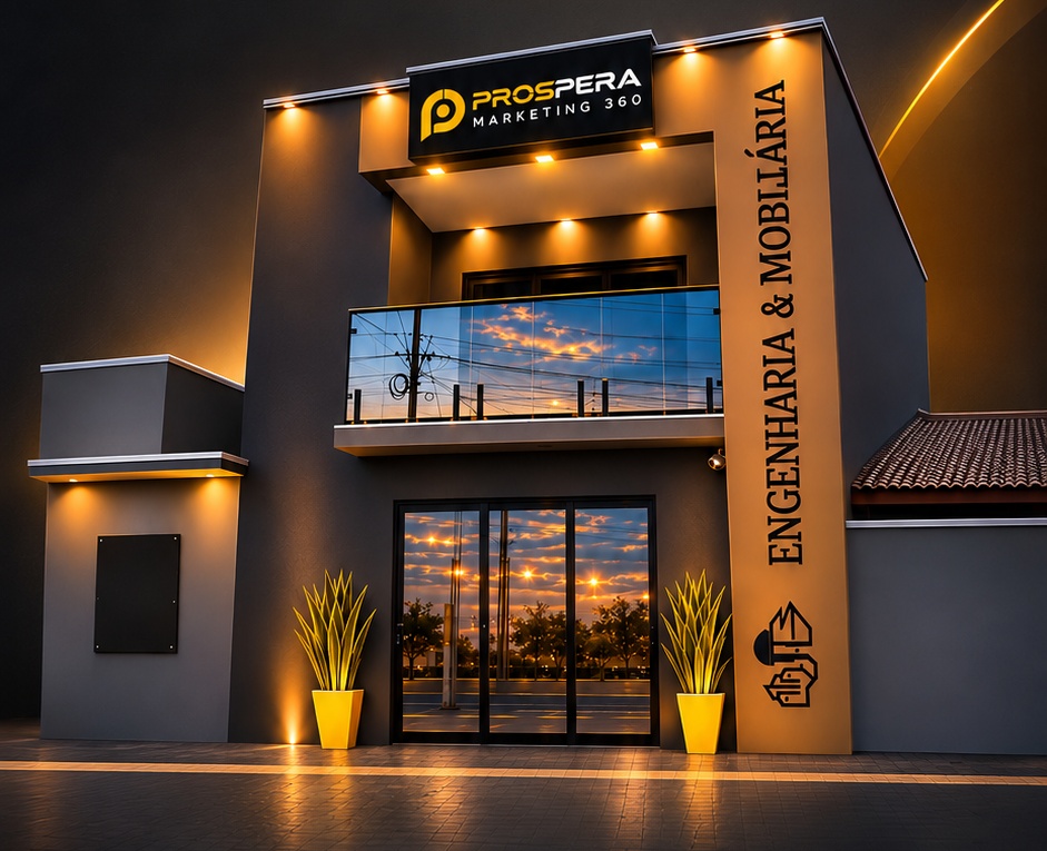 Fachada da nova sede da Próspera Marketing 360